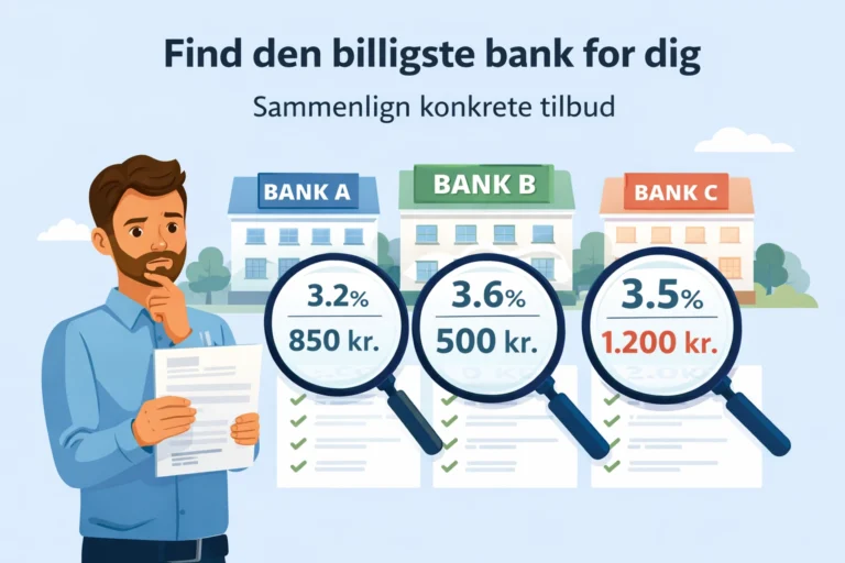Find den billigste bank