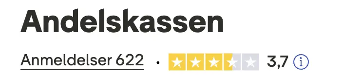 Andelskassen trustpilot anmeldelser