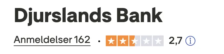 Anmeldelser på trustpilot af djurslands bank