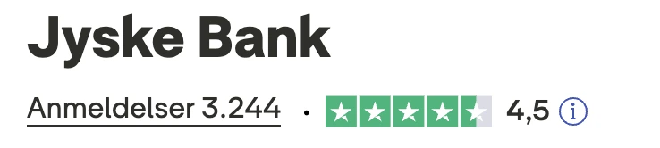 jyskebank anmeldelser på trustpilot