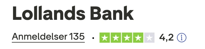 Trustpilot anmeldelser af Lollands Bank