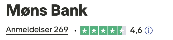 Møns Bank anmeldelser på Trustpilot