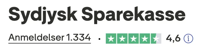 Anmeldelser på Trustpilot Sydjysk Sparekasse