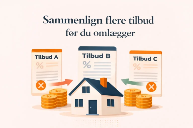 Sammenlign flere tilbud når du vil omlægge dit boliglån