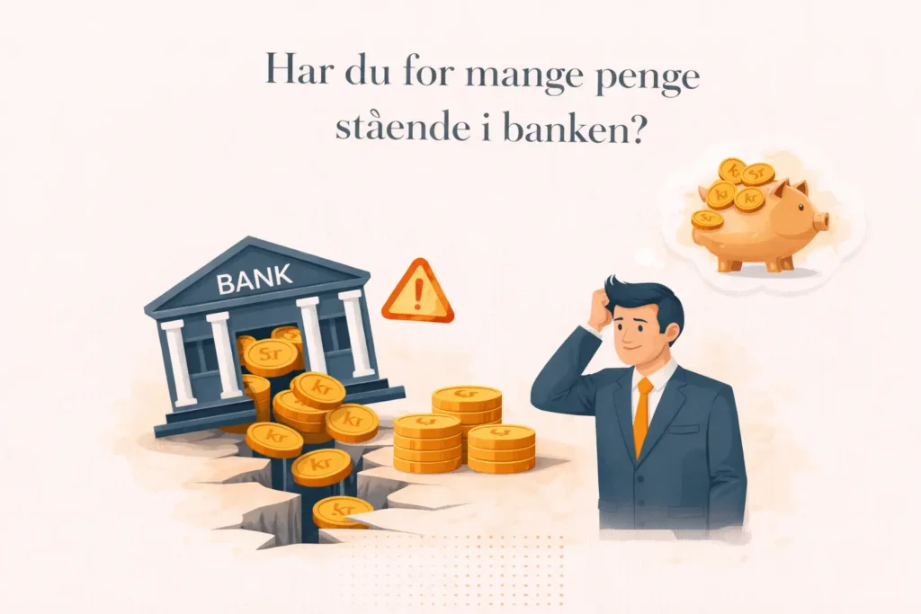Har du for mange penge stående i banken? Guide